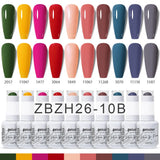 10pcs 15ml Color Gel Nail Polish (10B-ACZBZH11~~ACZBZH30)