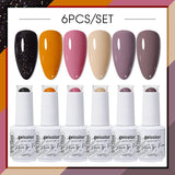 6pcs 15ml Color Gel Nail Polish (6B-ACZBZH01~~ACZBZH43)