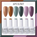 6pcs 15ml Color Gel Nail Polish (6B-ACZBZH01~~ACZBZH43)