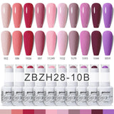 10pcs 15ml Color Gel Nail Polish (10B-ACZBZH11~~ACZBZH30)