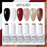 6pcs 15ml Color Gel Nail Polish (6B-ACZBZH01~~ACZBZH43)
