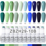 10pcs 15ml Color Gel Nail Polish (10B-ACZBZH11~~ACZBZH30)