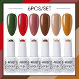 6pcs 15ml Color Gel Nail Polish (6B-ACZBZH01~~ACZBZH43)