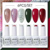 6pcs 15ml Color Gel Nail Polish (6B-ACZBZH01~~ACZBZH43)