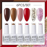 6pcs 15ml Color Gel Nail Polish (6B-ACZBZH01~~ACZBZH43)