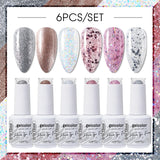 6pcs 15ml Color Gel Nail Polish (6B-ACZBZH01~~ACZBZH43)