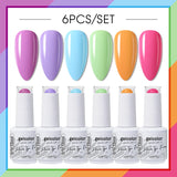 6pcs 15ml Color Gel Nail Polish (6B-ACZBZH01~~ACZBZH43)