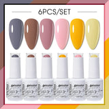 6pcs 15ml Color Gel Nail Polish (6B-ACZBZH01~~ACZBZH43)