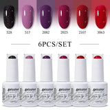 6pcs 15ml Color Gel Nail Polish (6B-ACZBZH44~~ACZBZH55)