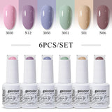 6pcs 15ml Color Gel Nail Polish (6B-ACZBZH44~~ACZBZH55)