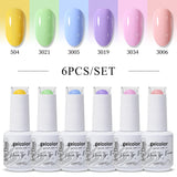 6pcs 15ml Color Gel Nail Polish (6B-ACZBZH44~~ACZBZH55)