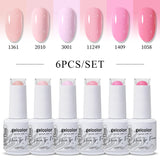 6pcs 15ml Color Gel Nail Polish (6B-ACZBZH44~~ACZBZH55)