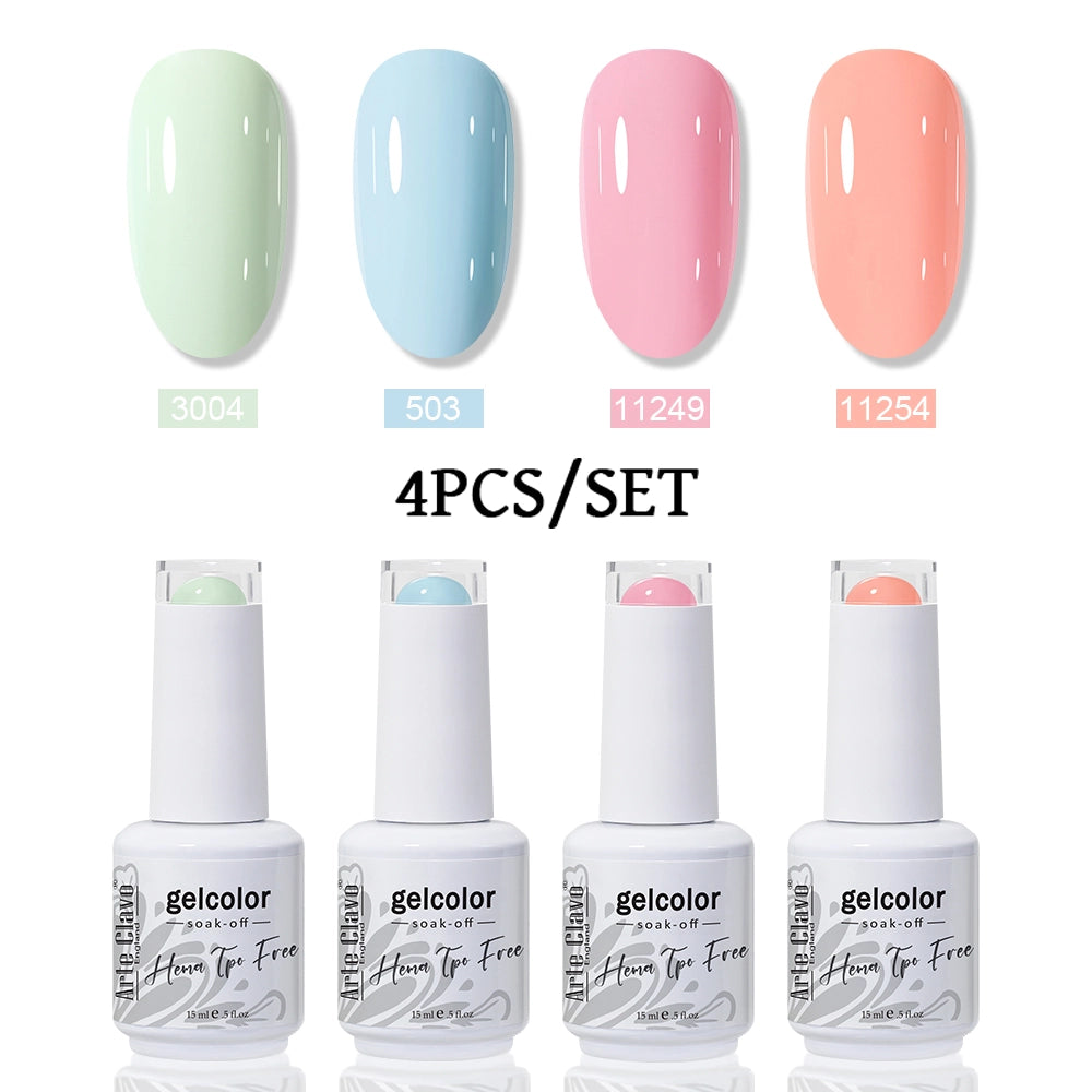 4pcs 15ml Color Gel Nail Polish (4B-ACZBZH76~~ACZBZH94)