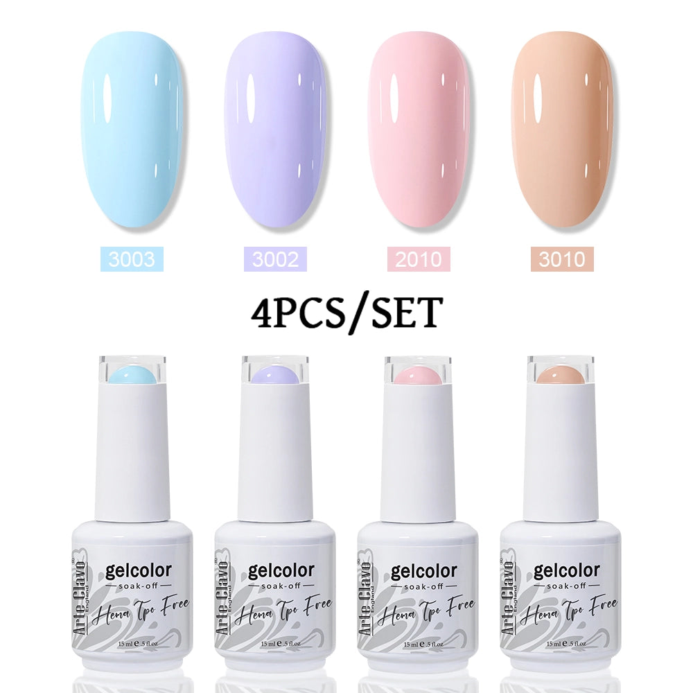 4pcs 15ml Color Gel Nail Polish (4B-ACZBZH76~~ACZBZH94)