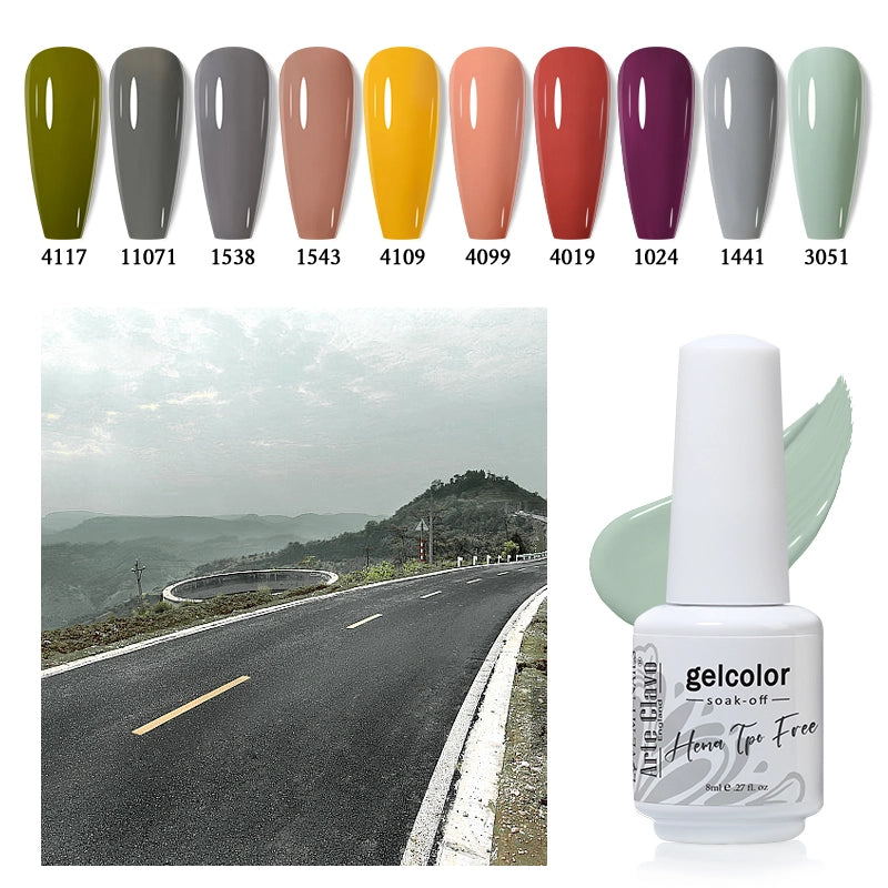 10pcs 8ml Gel Nail Polish Set - HEMA & TPO FREE (10S-ZH01~~ZH13)