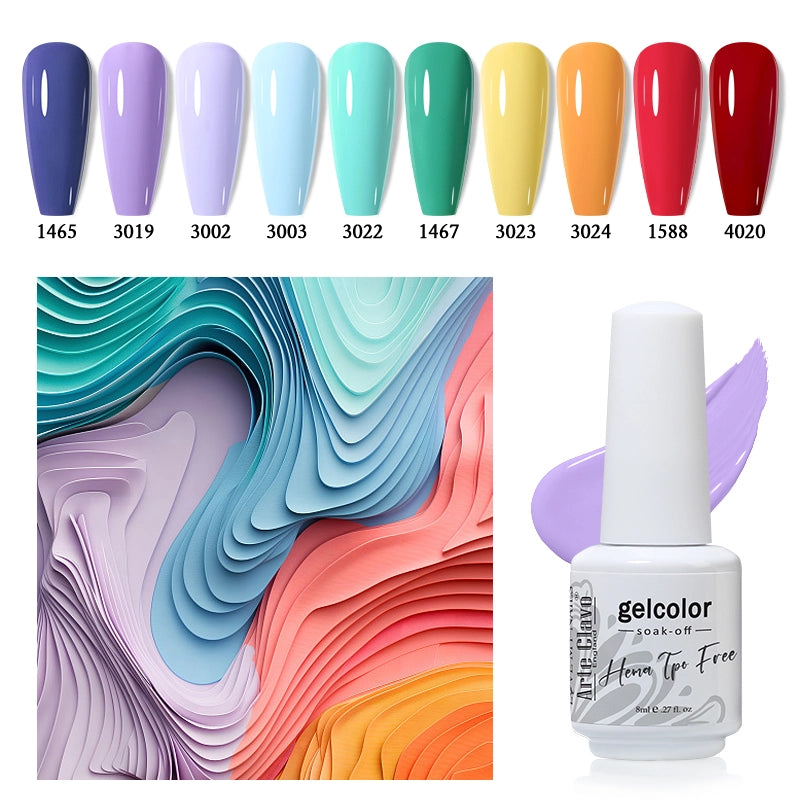 10pcs 8ml Gel Nail Polish Set - HEMA & TPO FREE (10S-ZH01~~ZH13)