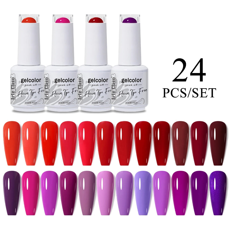 24pcs 15ml Color Gel Nail Polish (24B-ZH01~~ZH10)