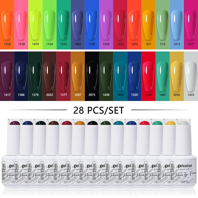 28pcs 15ml Color Gel Nail Polish (28B-ZH01~~ZH10)
