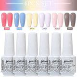 6pcs 8ml Gel Nail Polish Set - HEMA & TPO FREE (6S-ZH57~~ZH71)