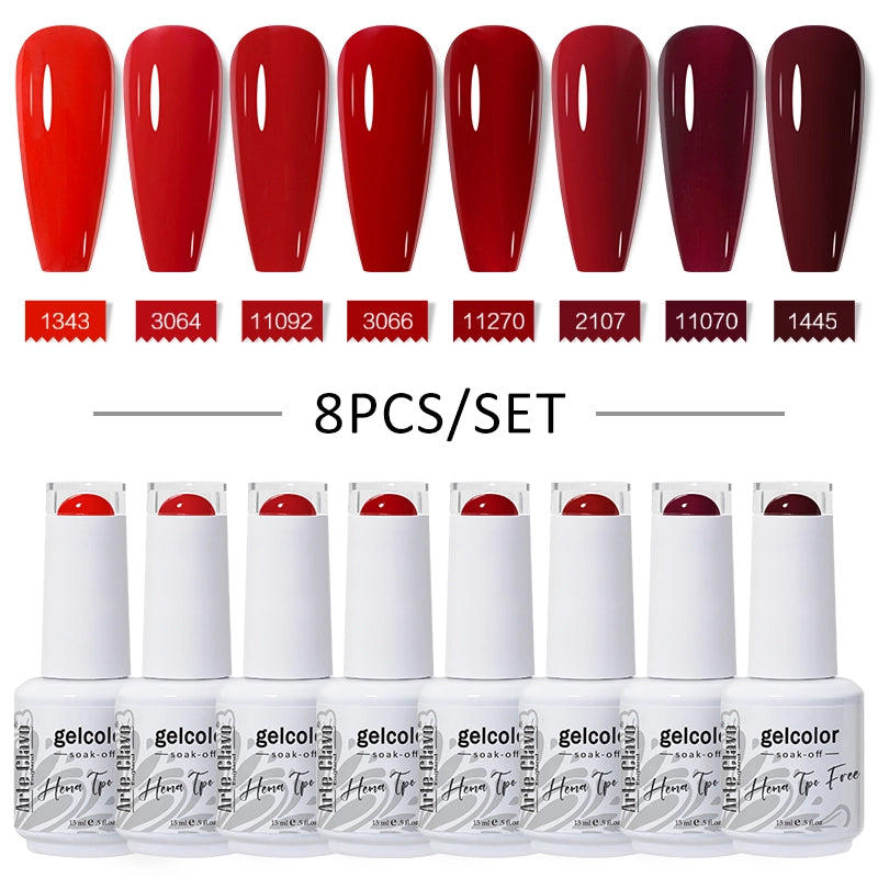 8pcs 15ml Color Gel Nail Polish (8B-ZH01~~ZH35)