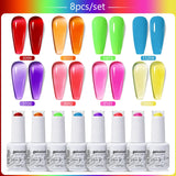8pcs 15ml Color Gel Nail Polish (8B-ZH36~~ZH59)
