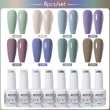 8pcs 15ml Color Gel Nail Polish (8B-ZH36~~ZH59)