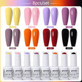 8pcs 15ml Color Gel Nail Polish (8B-ZH36~~ZH59)