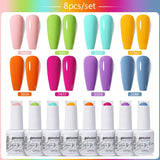8pcs 15ml Color Gel Nail Polish (8B-ZH36~~ZH59)