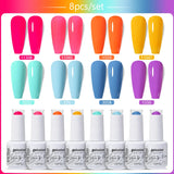 8pcs 15ml Color Gel Nail Polish (8B-ZH36~~ZH59)