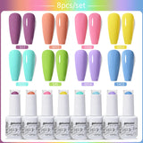 8pcs 15ml Color Gel Nail Polish (8B-ZH36~~ZH59)