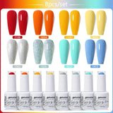 8pcs 15ml Color Gel Nail Polish (8B-ZH36~~ZH59)