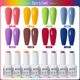 8pcs 15ml Color Gel Nail Polish (8B-ZH36~~ZH59)