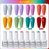 8pcs 15ml Color Gel Nail Polish (8B-ZH36~~ZH59)