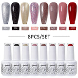 8pcs 15ml Color Gel Nail Polish (8B-ZH01~~ZH35)