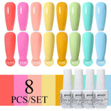 8pcs 8ml Gel Nail Polish Set - HEMA & TPO FREE (8S-ZH31~~ZH38)