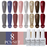 8pcs 8ml Gel Nail Polish Set - HEMA & TPO FREE (8S-ZH31~~ZH38)