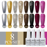 8pcs 8ml Gel Nail Polish Set - HEMA & TPO FREE (8S-ZH31~~ZH38)