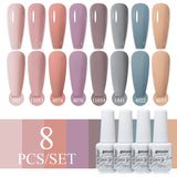 8pcs 8ml Gel Nail Polish Set - HEMA & TPO FREE (8S-ZH31~~ZH38)