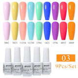 9pcs 8ml Gel Nail Polish Set - HEMA & TPO FREE (9S-ZH01~~ZH13)