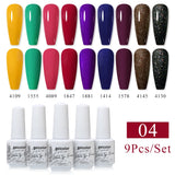 9pcs 8ml Gel Nail Polish Set - HEMA & TPO FREE (9S-ZH01~~ZH13)