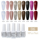 9pcs 8ml Gel Nail Polish Set - HEMA & TPO FREE (9S-ZH01~~ZH13)