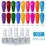 9pcs 8ml Gel Nail Polish Set - HEMA & TPO FREE (9S-ZH01~~ZH13)