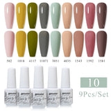 9pcs 8ml Gel Nail Polish Set - HEMA & TPO FREE (9S-ZH01~~ZH13)