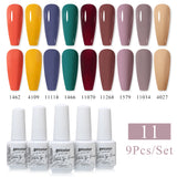 9pcs 8ml Gel Nail Polish Set - HEMA & TPO FREE (9S-ZH01~~ZH13)