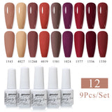 9pcs 8ml Gel Nail Polish Set - HEMA & TPO FREE (9S-ZH01~~ZH13)