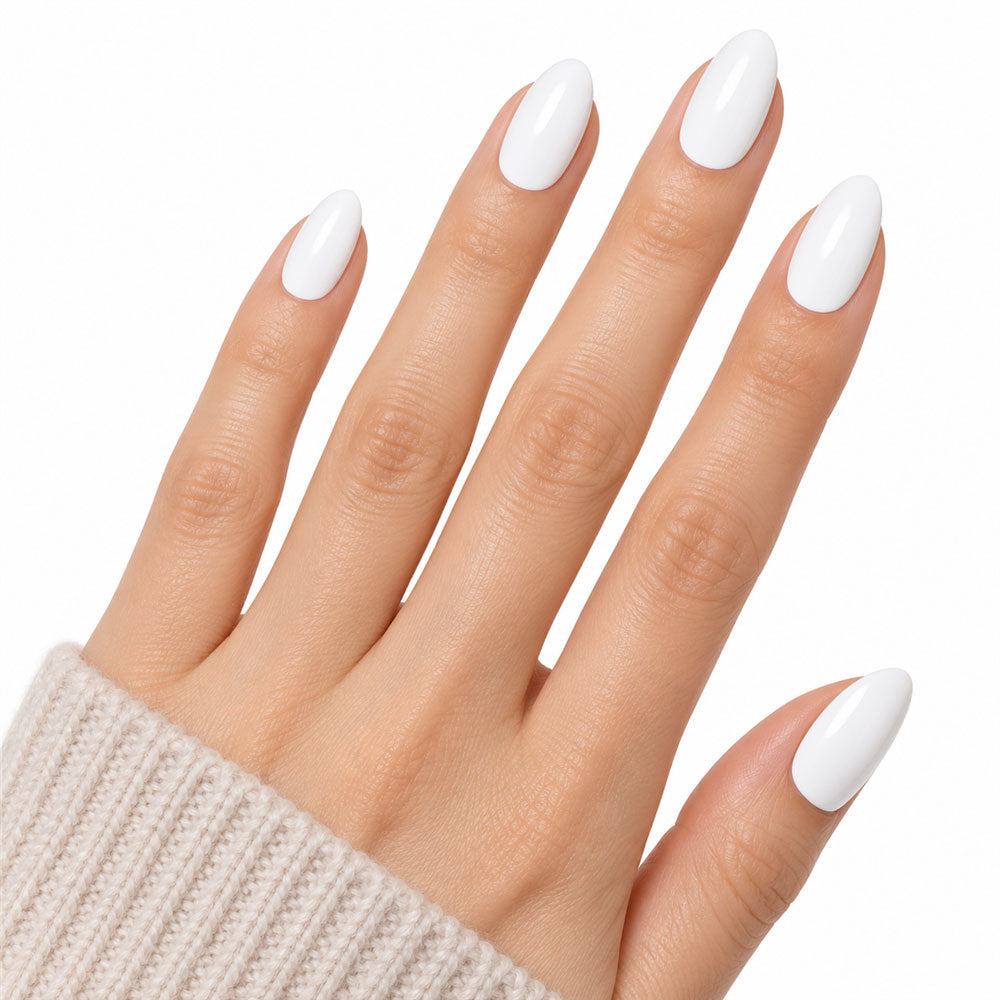 Pure White UV-Free Gel Nail Strips – 22 Strips