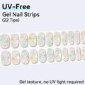 Elegant Flower Designs & Botanical Patterns - UV FREE Gel Nail Strips 22 Tips - No-Lamp Required
