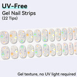 Elegant Flower Designs & Botanical Patterns - UV FREE Gel Nail Strips 22 Tips - No-Lamp Required