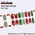 Christmas Design-UV FREE Gel Nail Strips 22 Tips Self Adhesive Gel Nail Stickers