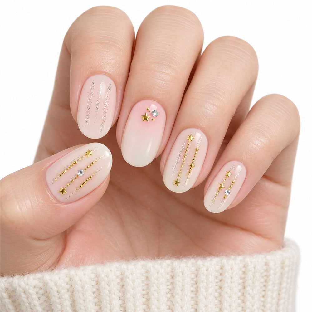 Blush Meteor UV-Free Gel Nail Strips – 22 Strips